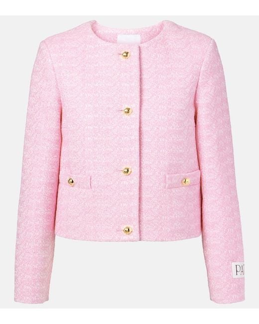 Patou Pink Cotton Tweed Jacket