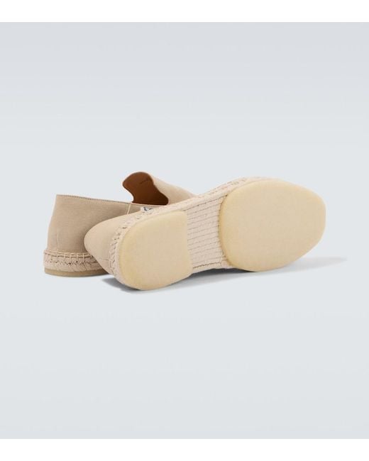 Vilebrequin Natural Embroidered Canvas Espadrilles for men