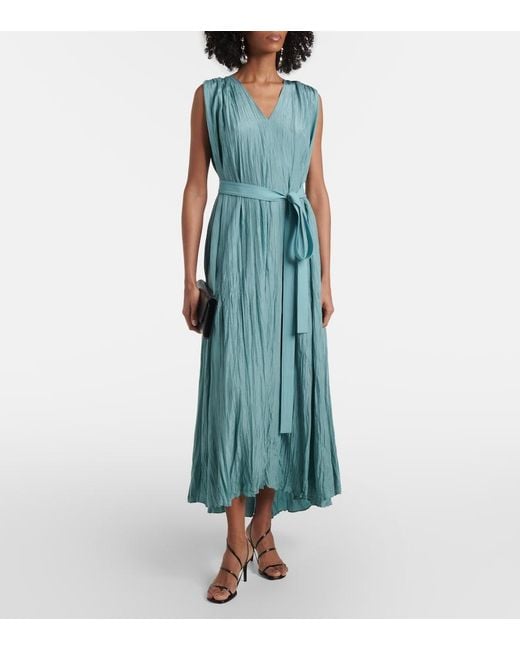 Joseph Blue Martini Silk Maxi Dress
