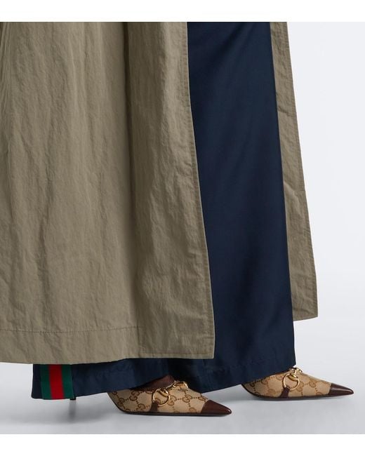 Gucci Natural Donna Gg Canvas Slingback Pumps