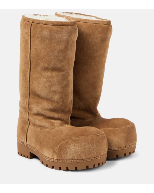 Balenciaga suede booties hotsell