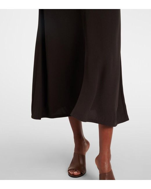 Joseph Black Hills Cutout Crepe Midi Dress