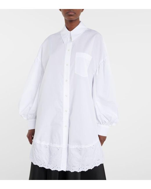 Simone Rocha White Cotton Shirt Dress