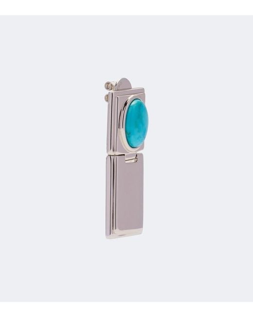 DEHANCHE Blue Embellished Pendant Earrings