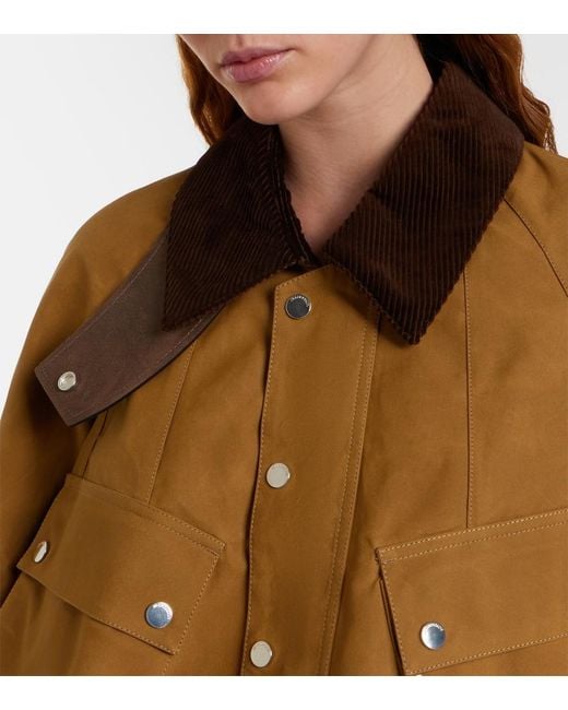 J.W. Anderson Brown Corduroy-Trimmed Cropped Cotton Jacket
