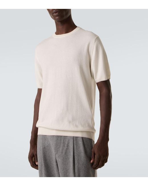 arch4 White Mr Chichester Cashmere Sweater for men