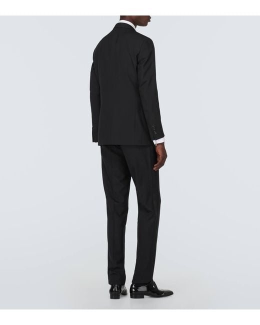 Esmoquin en barathea de lana a medida Polo Ralph Lauren de hombre de color Black