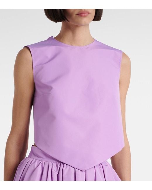 Patou Purple Slees Faille Top