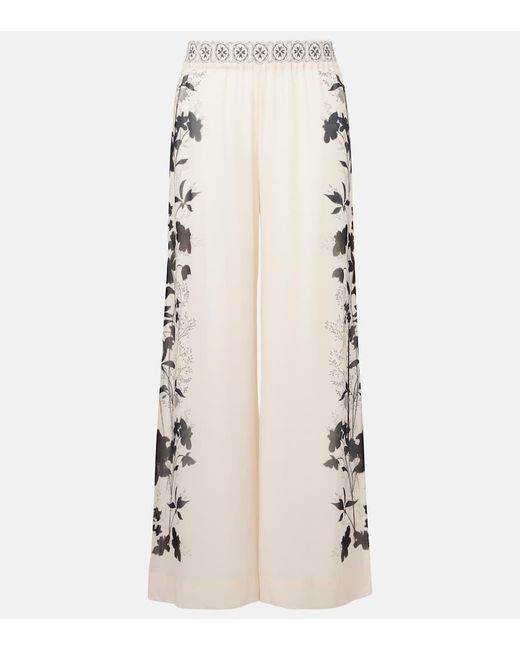 Pantalon Ample Imprime En Soie LaDoubleJ en coloris Natural
