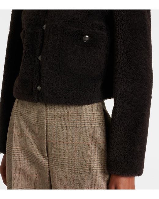 Dorothee Schumacher Black Soft Touch Cropped Reversible Leather Jacket