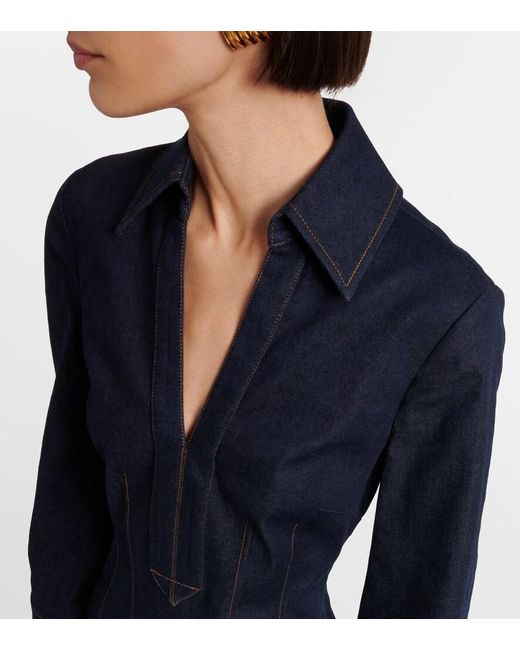 Veronica Beard Blue Raymond Denim Minidress