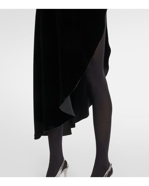 Alaïa Black Velvet Bomber Jacket