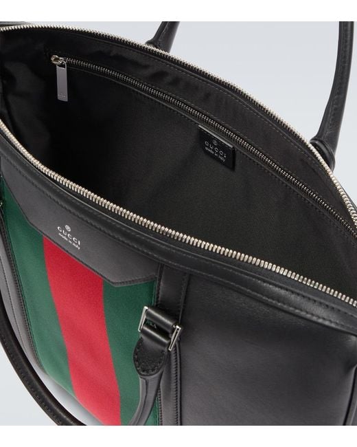 Gucci Black Leather Briefcase for men
