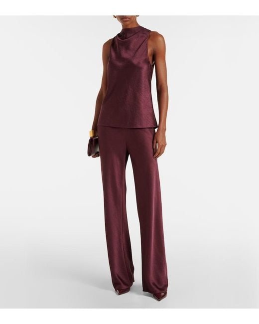 Vince Purple Top Aus Satin