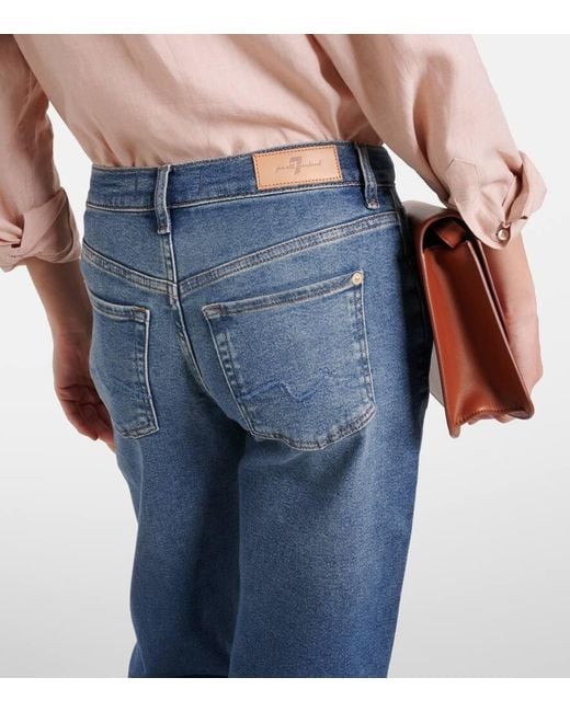 Jeans Regular Ellie A Vita Alta di 7 For All Mankind in Blue