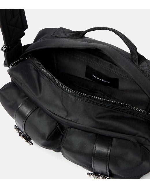 Simone Rocha Black Lace Up Military Backpack