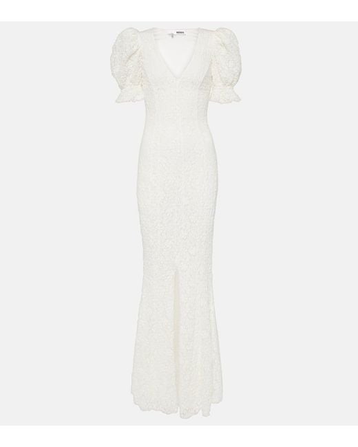 ROTATE BIRGER CHRISTENSEN White Bridal Maxikleid Aus Spitze
