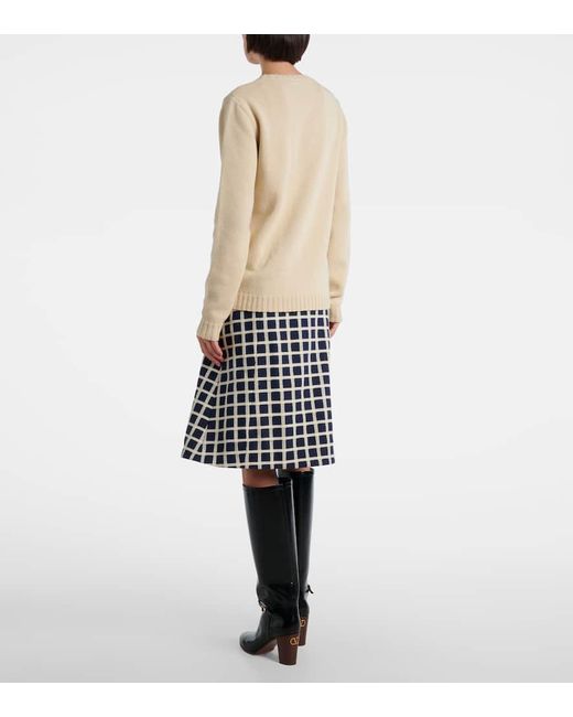 Valentino Natural Chez Virgin Wool Sweater