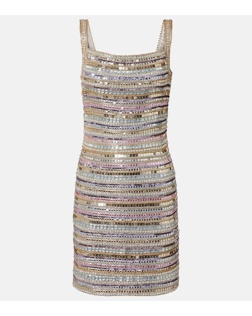 Abito Corto Nancy Con Cristalli di Jenny Packham in Multicolor