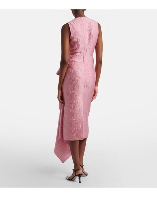 Roksanda Pink Draped Midi Dress