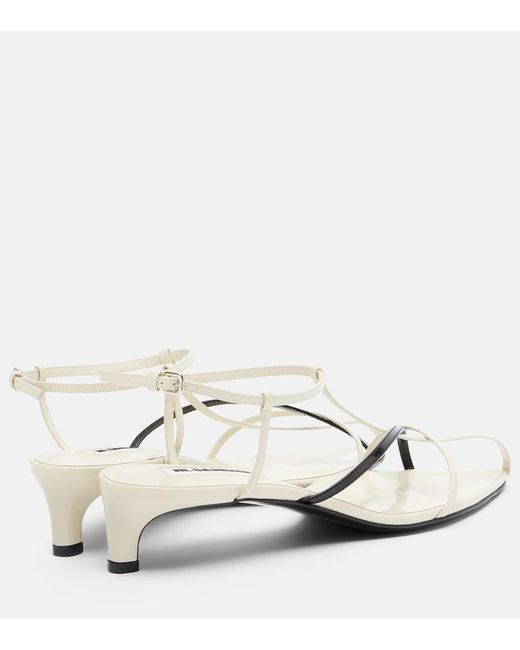 Jil Sander White Leather Sandals