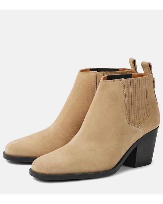 Tod's Natural Suede Ankle Boots