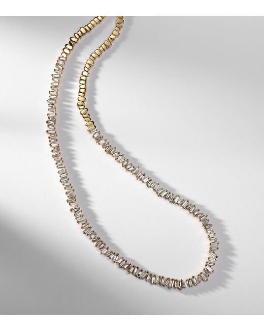 Suzanne Kalan White 18Kt Tennis Necklace With Diamonds