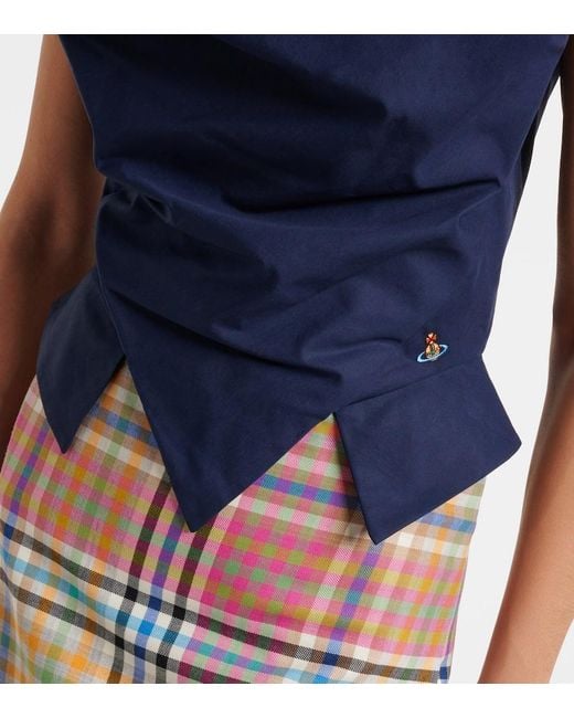 Vivienne Westwood Blue Sunday Cotton Bustier Top