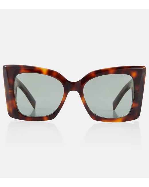 Saint Laurent Brown Sl M119 Blaze Cat-eye Sunglasses