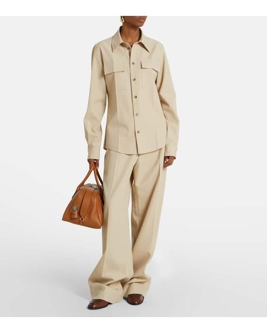 Tod's Natural Weite Hose Rufus Aus Wolle Und Baumwolle