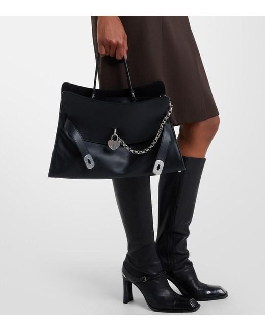 Shopper Locke Medium di McQueen in Black
