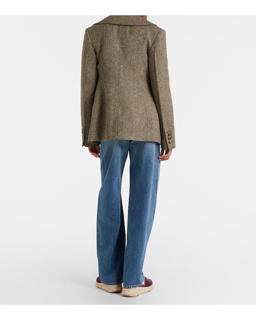 SLVRLAKE Denim Blue Cassie Faded Wide-Leg Jeans