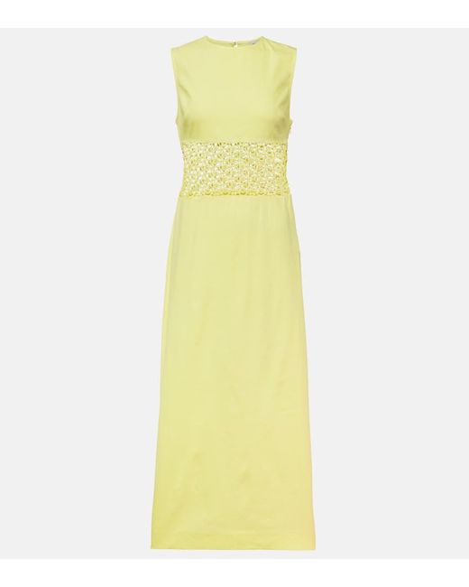 Jonathan Simkhai Yellow Ginza Linen-blend Maxi Dress