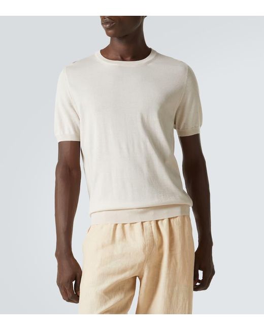 Fedeli Pullover Aus Kaschmir Und Seide in White für Herren