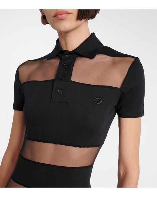 Robe Longue Rayee Coperni en coloris Black
