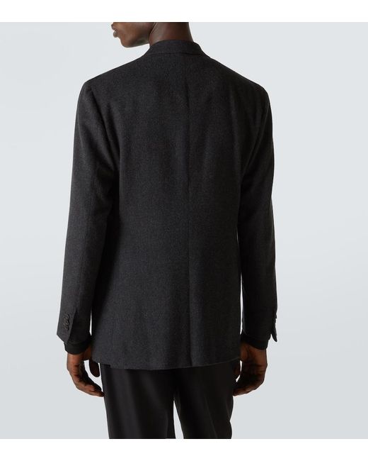 Saman Amel Blue Camel Hair Blazer for men