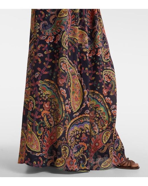 Etro Blue Paisley Maxi Dress