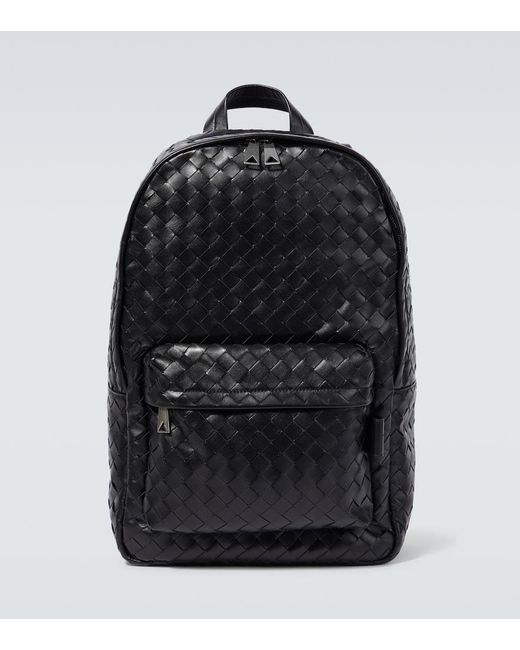Bottega Veneta Rucksack Intrecciato Aus Leder in Black für Herren