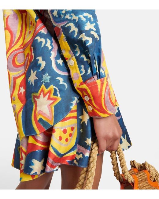 Marni Blue X No Vacancy Inn Printed Cotton Shirt