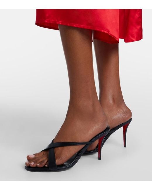 Christian Louboutin Black Mulazee Leather Mules