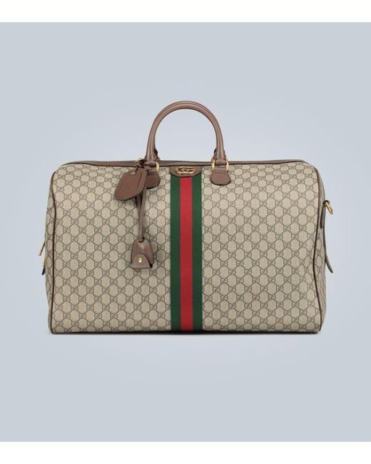 Gucci Savoy & Ophidia Duffle Bag - Small / Beige+Blue
