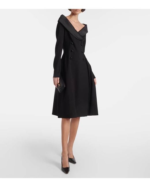 Dorothee Schumacher Black Emotional Essence Off-Shoulder Midi Dress