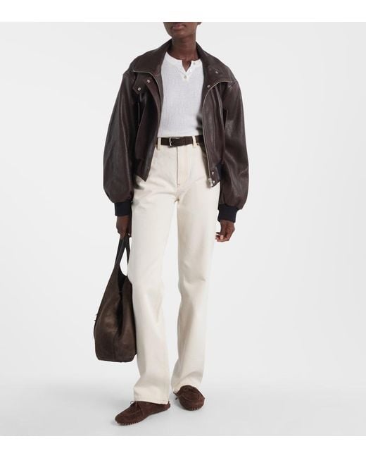 Tod's Natural High-Rise Straight Jeans