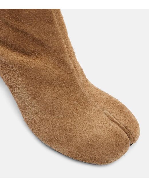 Maison Margiela Brown Tabi 60 Suede Ankle Boots