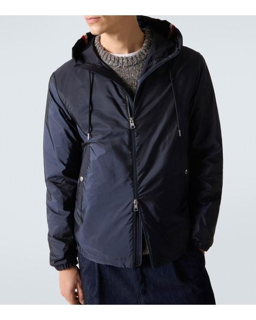 Moncler Blue Hooded Jacket for men