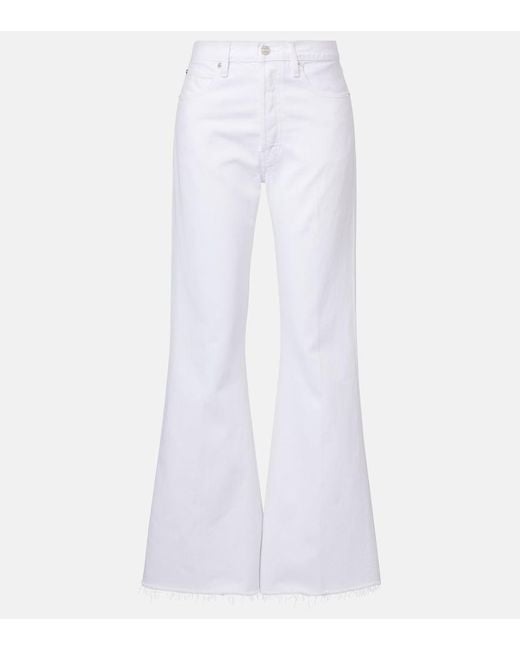 FRAME White The Lax Flared Jeans
