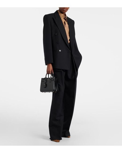 Tote Sac De Jour Baby De Piel Saint Laurent de color Black