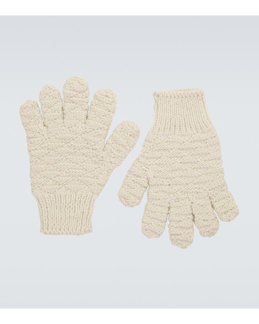 Bottega Veneta Handschuhe aus Woll-Jacquard in White für Herren