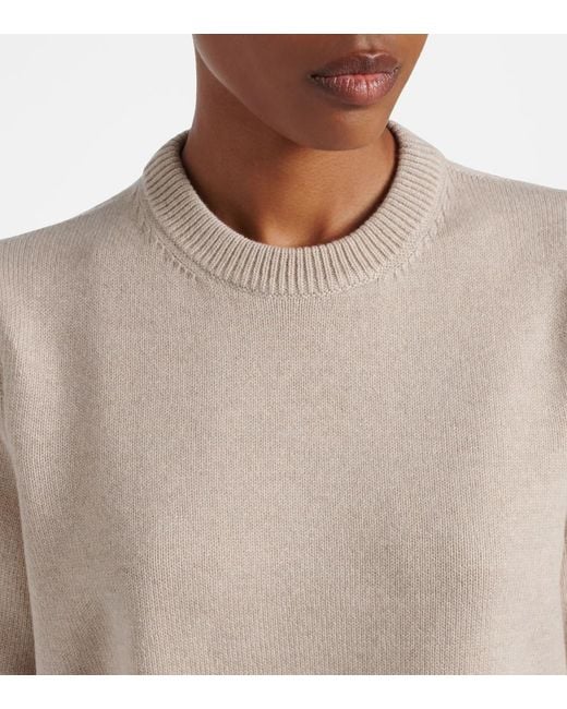 Alaïa Natural Cashmere And Wool-Blend Sweater