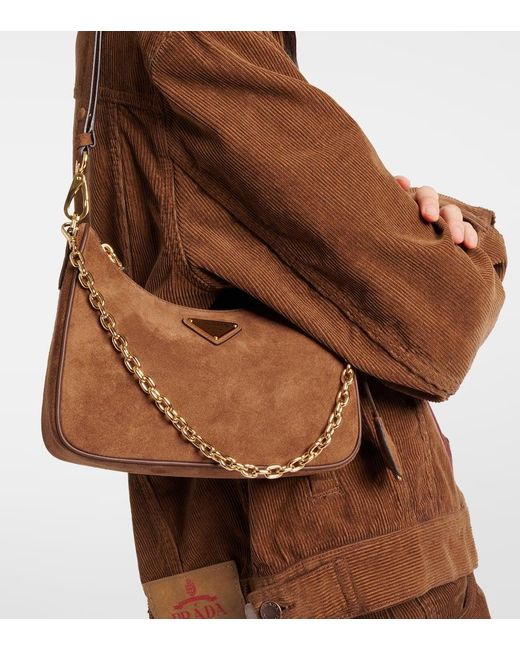 Prada Brown Schultertasche Re-Edition Mini